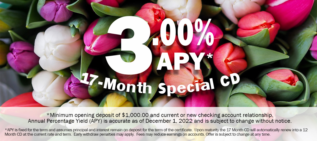 3% Annual Percentage Yield CD Special